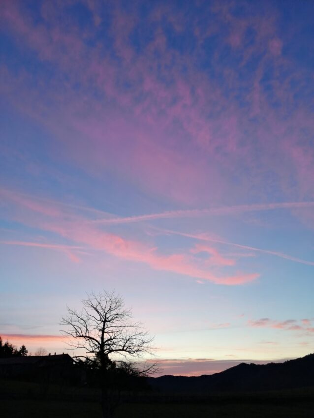Ciel soleil se couchant