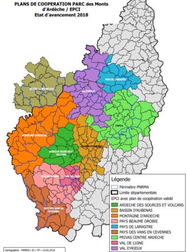 Carte des EPCI du Parc