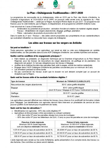 Aides aux travaux sur les vergers en Ardèche