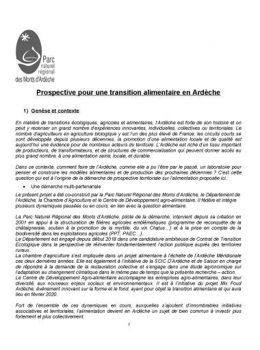 Transition alimentaire les bases du projet