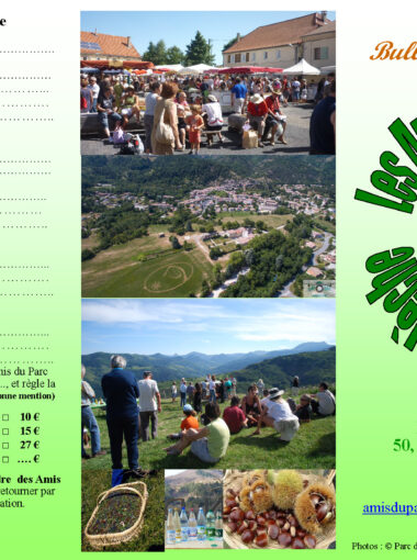 Les Amis du Parc : bulletin d’adhésion