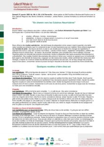 En chemin vers les Cuisines Nourricières – St Pierreville