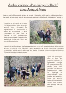 Atelier création d’un verger collectif avec Arnaud Vens