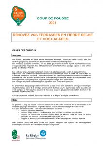 Coup de pousse 2021 : Rénovez vos terrasses en pierre sèche