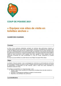 Coup de pousse toilettes sèches