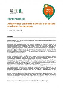 Coup de pousse valorisation du patrimoine géologique et paysager