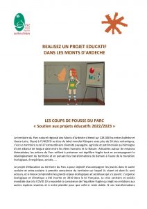 Réalisez un projet éducatif dans les Monts d’Ardèche