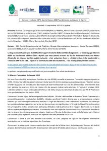 Compte rendu COPIL N2000 St Agrève 2020