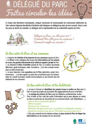 Devenir délégué au Parc